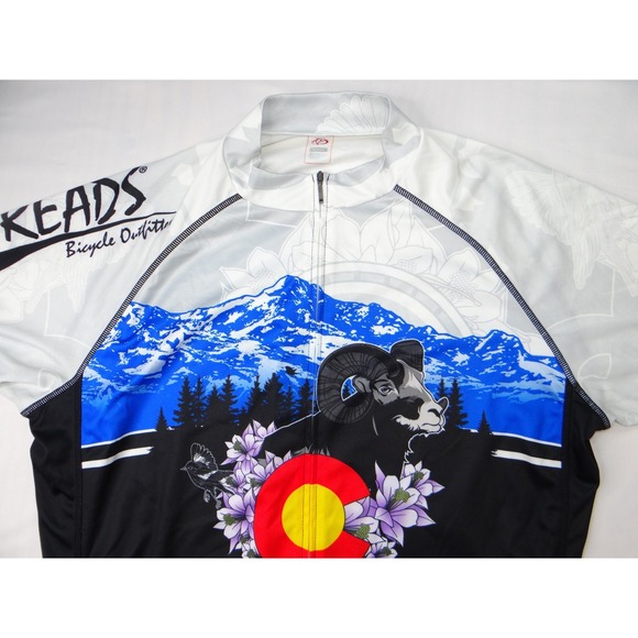 IKEADS Bicycle Outfitters Colorado Ram Mountain Cycling Jersey Men's‎ XL - Picture 4 of 13